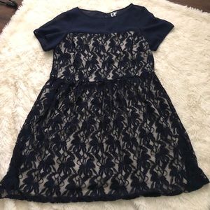 Julian Taylor plus size navy lace dress 16W